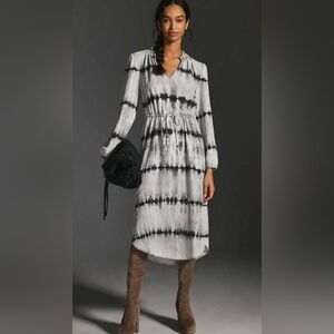 NWOT Anthropologie Cloth & Stone Drawstring Midi Dress, Size XS